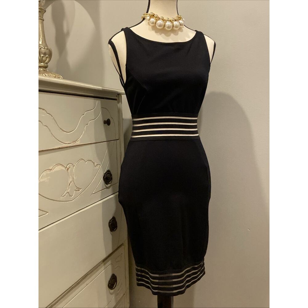 Marciano Dress Women's Sz S Black Bodycon Sheath Sleeveless Mesh